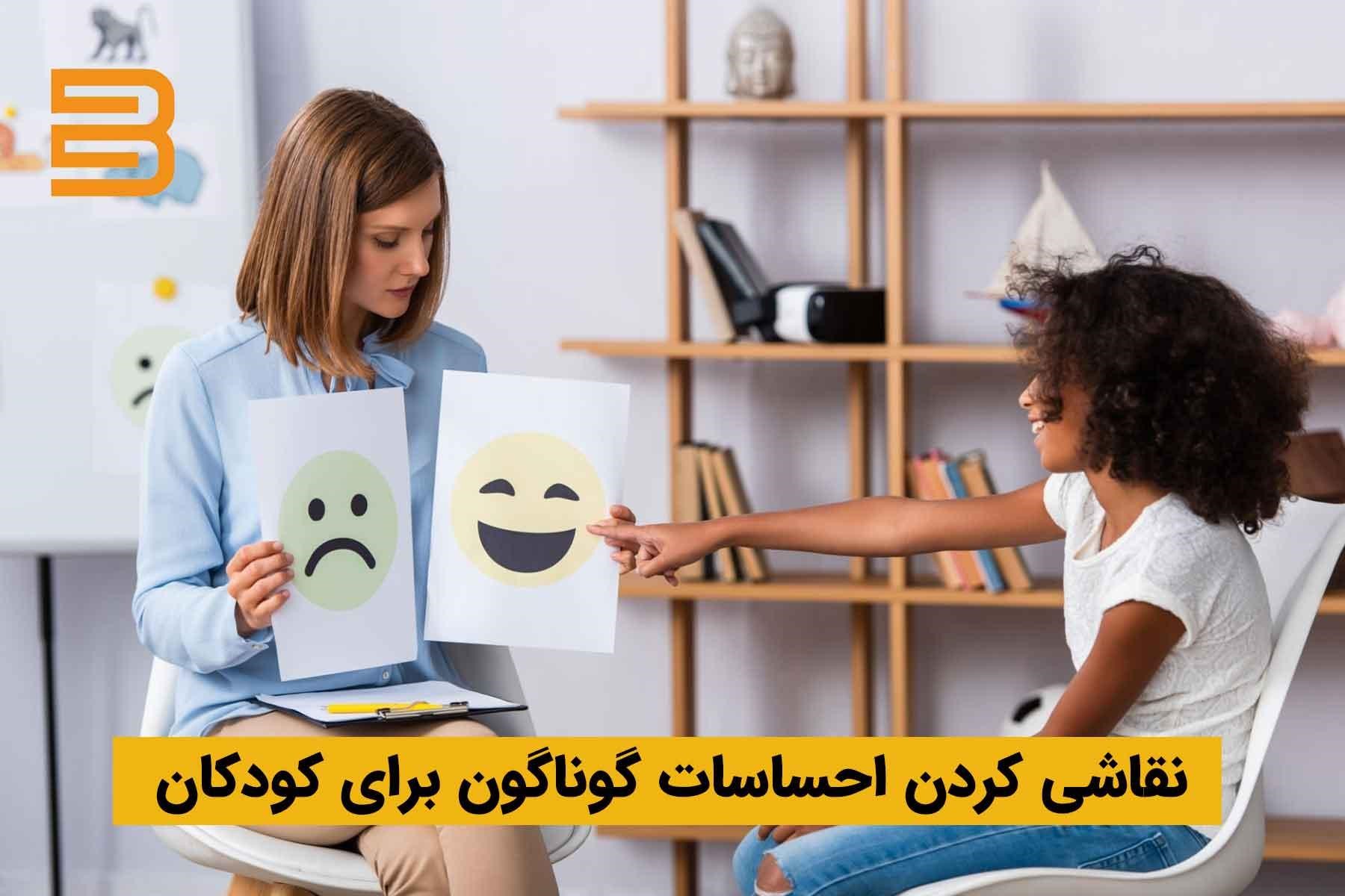 نقاشی احساسات برای کودکان - کشیدن شکلک عصبانی و خوشحال برای آموزش احساسات به کودک 
